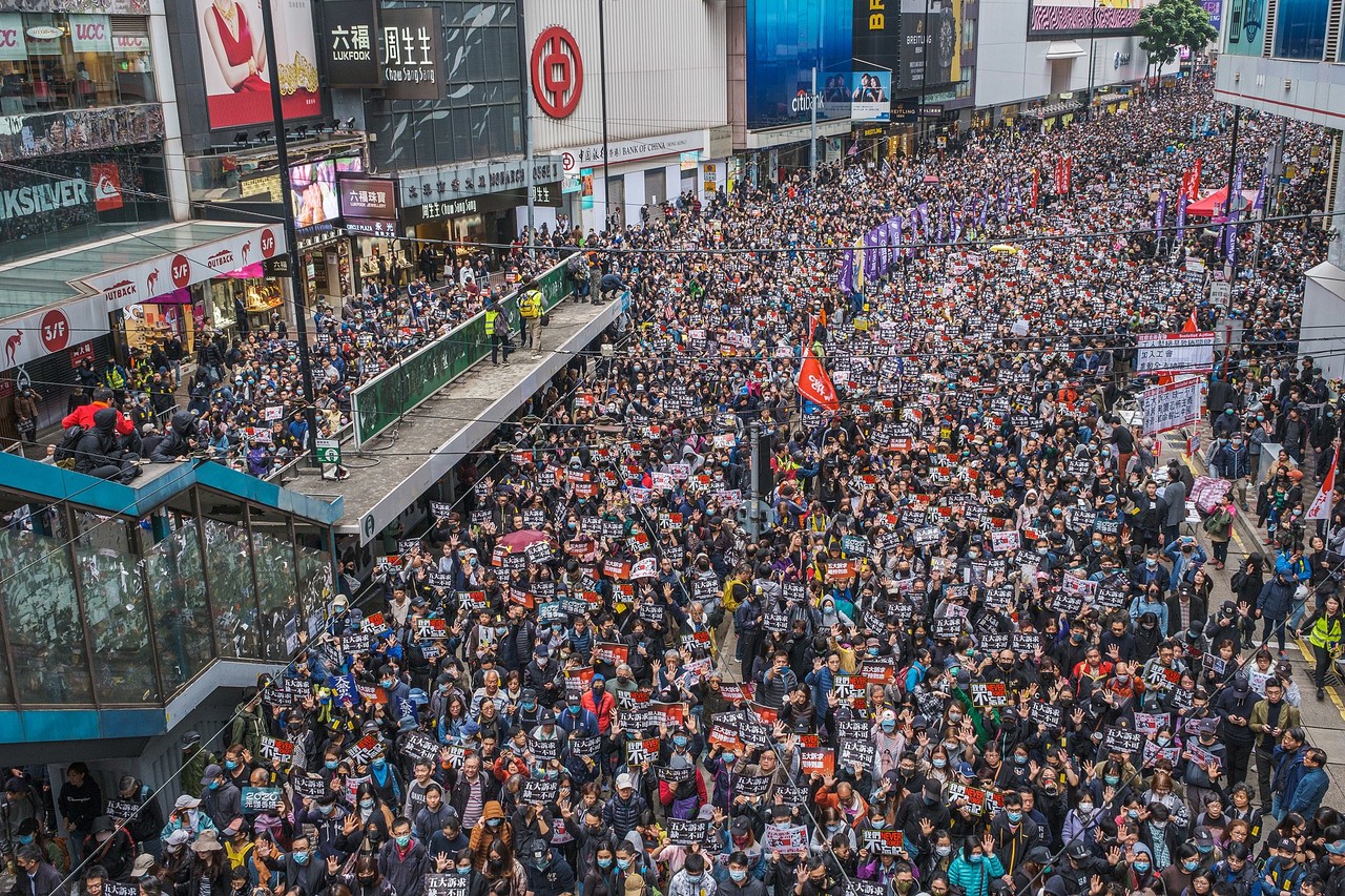  신년 집회에 모인 홍콩 시민들 [사진 출처=위키백과]   
