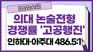 [2022 수시] 의대 논술전형 경쟁률 '고공행진'…인하대·아주대 486.5:1 < 의치한·특수대 진학 < 쏙쏙입시 < 기사본문 - 에듀진 인터넷 교육신문