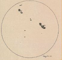 ▲ 1613년 6월 23일 갈릴레이의 태양 흑점 스케치 [사진 출처=iau.org]
