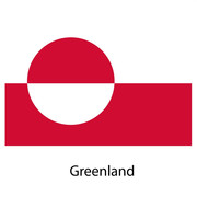 *덴마크의 자치령인 그린란드의 국기 
