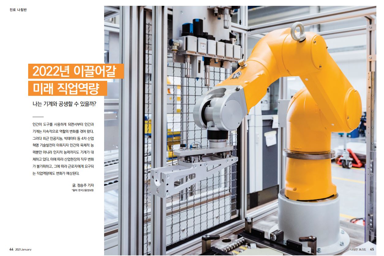 나는 기계와 공생할 수 있을까? [2022년 이끌어갈 미래 직업역량] < 진로이슈 < 진로 / 직업 < 기사본문 - 에듀진 인터넷 교육신문 나는 기계와... 